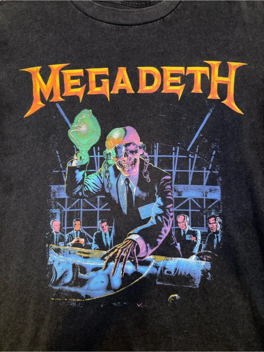 Megadeth Band Tee Vintage Style Graphic Shirt Boxy Fit Men’s L - Picture 3 of 5